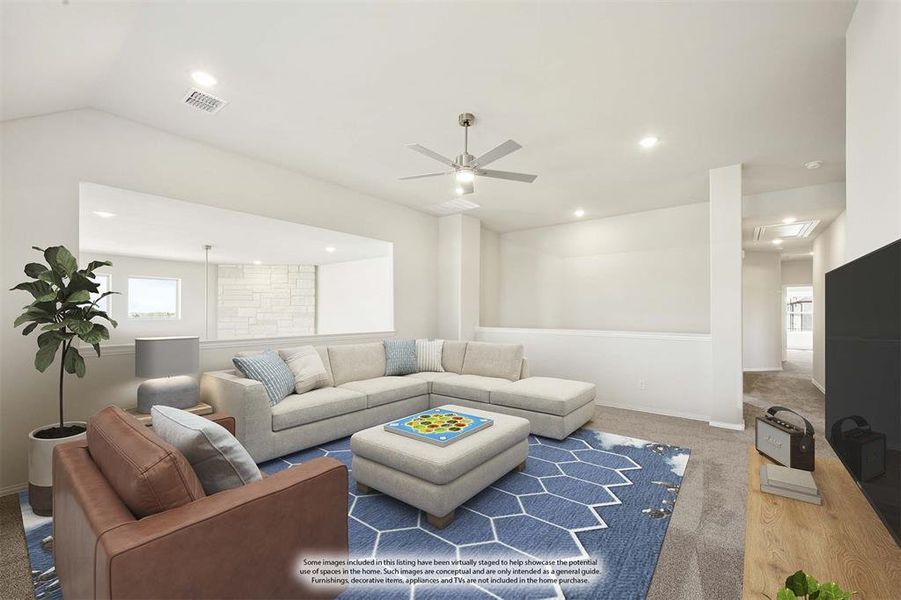 Furnished interior view inside a new home in The Oasis at North Grove 75-80, Waxahachie (Image 4). Furnished interior view inside a new home in The Oasis at North Grove 75-80, Waxahachie (Image 4).