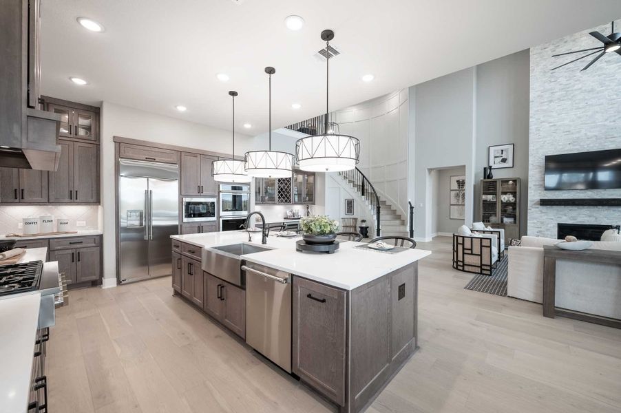 Representative furnished interior of a home built from the Milan by Tri Pointe Homes in Dunham Pointe, Cypress (Image 50).