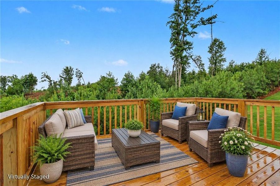 Exterior details and patio area of a home in Thunder Ridge, Dawsonville (Image 3).