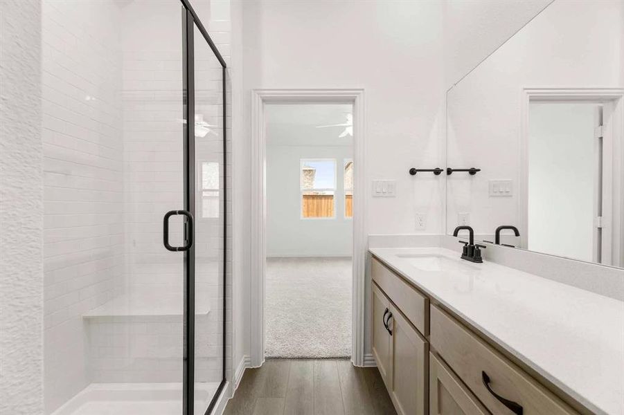 Furnished interior view inside a new home in Creekview Fossil Ridge, Pilot Point (Image 9). Furnished interior view inside a new home in Creekview Fossil Ridge, Pilot Point (Image 9).