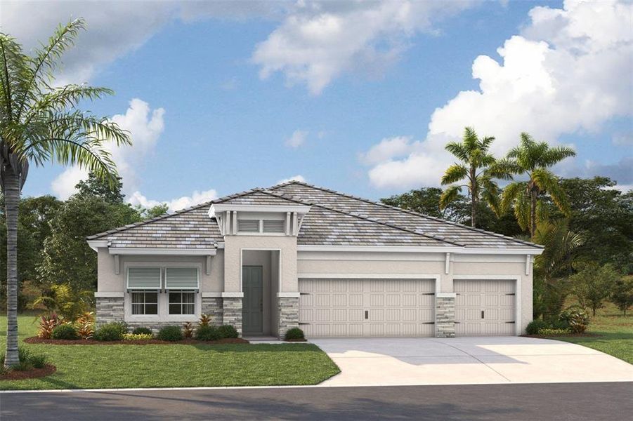 Front exterior of a new home in , Venice, FL, highlighting curb appeal (Image 1). Front exterior of a new home in , Venice, FL, highlighting curb appeal (Image 1).