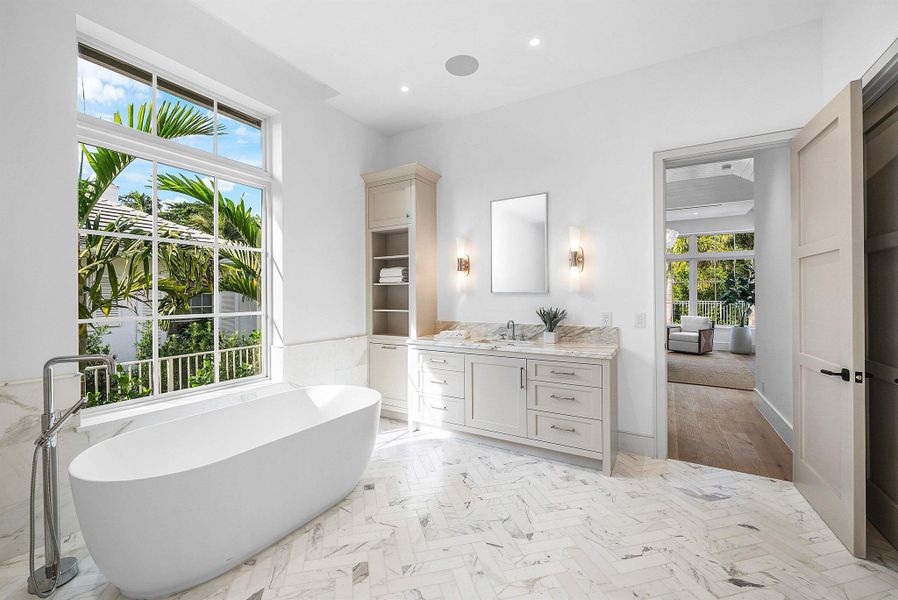 Furnished interior view inside a new home in , Delray Beach (Image 64).