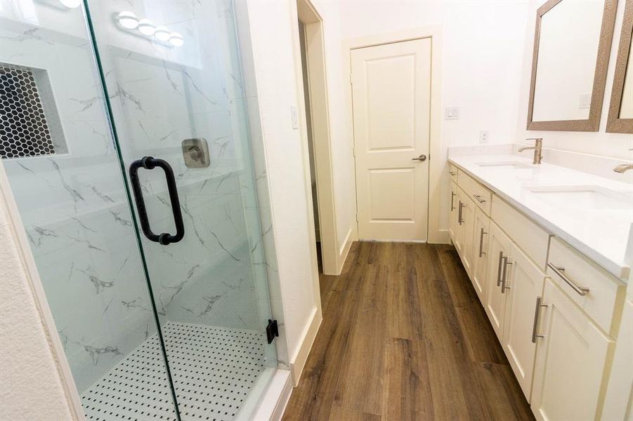 Furnished interior view inside a new home in , Post Oak Bend City (Image 11).