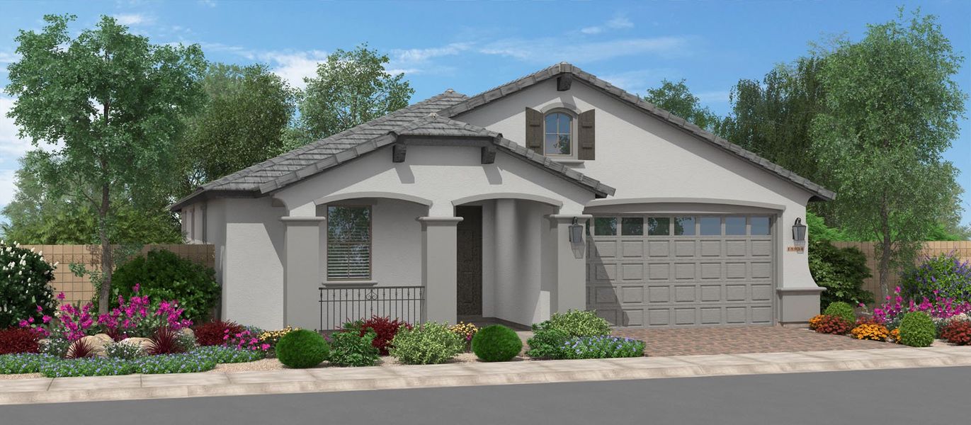 Representative exterior photo of a completed home built from the Summit Lake by Fulton Homes in Silverado at Enclave, Litchfield Park, AZ (Image 5).