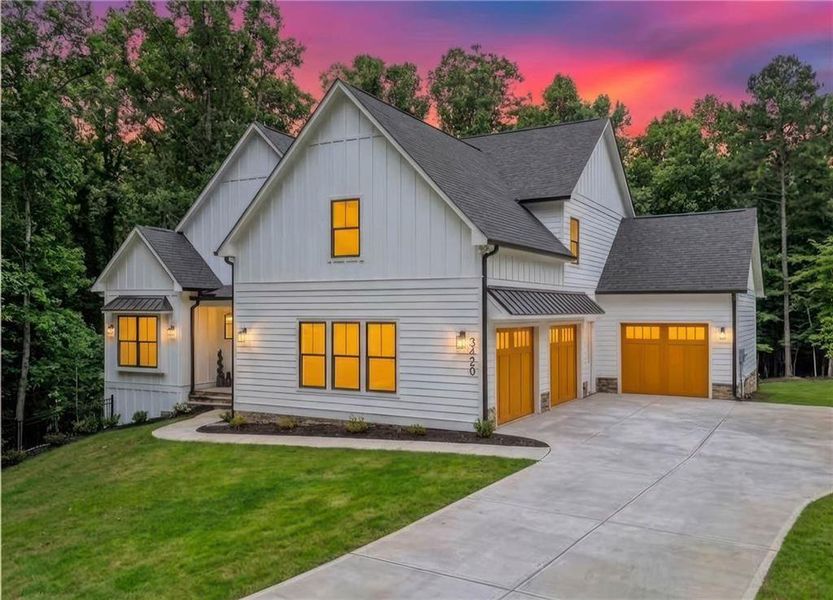 Front exterior of a new home in , Cumming, GA, highlighting curb appeal (Image 29).
