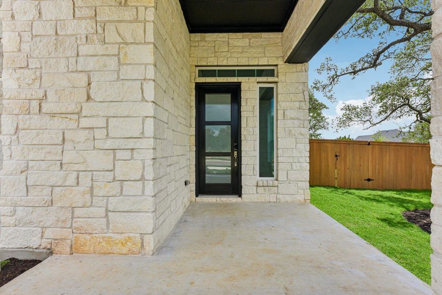 Exterior details and patio area of a home in Persimmon, Buda (Image 23). Exterior details and patio area of a home in Persimmon, Buda (Image 23).