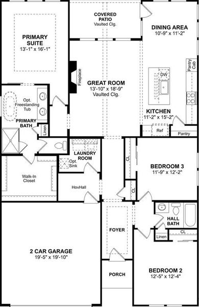 2D floor plan layout of this home in Heritage Ranch, Sherman, TX (Image 2). 2D floor plan layout of this home in Heritage Ranch, Sherman, TX (Image 2).