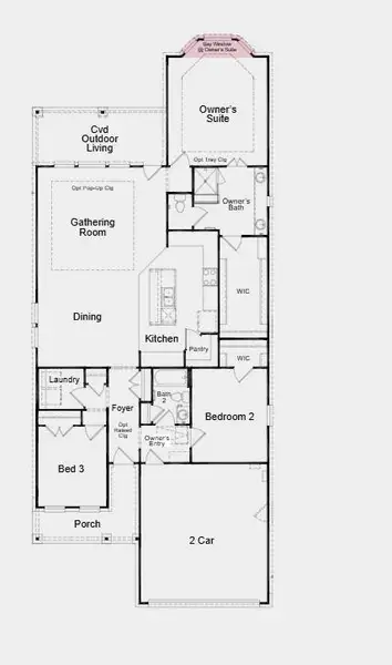 Additional Highlights: Upgraded mahogany front door, bay window at primary suite, raised ceilings at foyer, kitchen, dining and gathering rooms, and pre-plumb for future water softener. Additional Highlights: Upgraded mahogany front door, bay window at primary suite, raised ceilings at foyer, kitchen, dining and gathering rooms, and pre-plumb for future water softener.