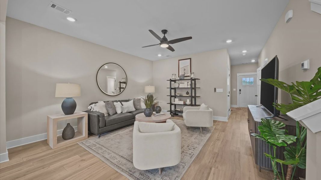 Exclusive living space with tasteful touches, natural light, and a vibrant open-concept feel