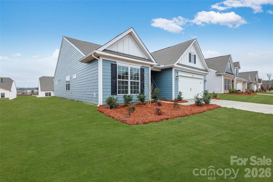 Front exterior of a new home in Roselyn, Lancaster, SC, highlighting curb appeal (Image 2). Front exterior of a new home in Roselyn, Lancaster, SC, highlighting curb appeal (Image 2).