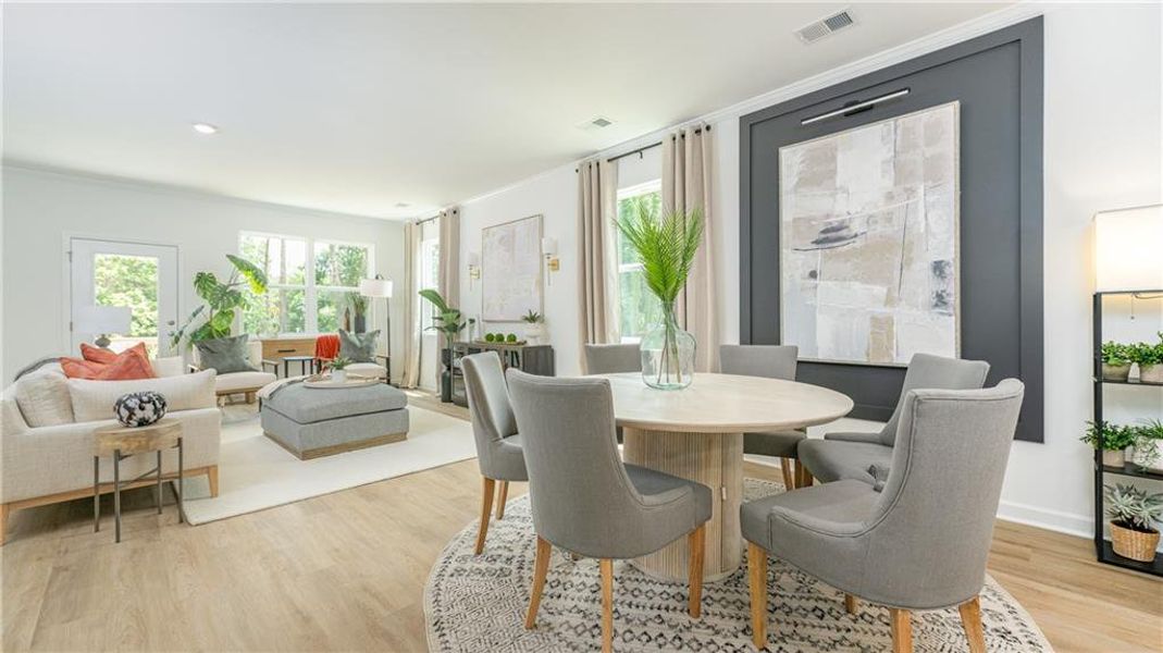 Furnished interior view inside a new home in Towns at Monroe, Atlanta (Image 26).