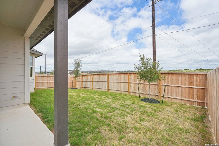 Exterior details and patio area of a home in Arcadia Ridge - Premier Series, San Antonio (Image 21). Exterior details and patio area of a home in Arcadia Ridge - Premier Series, San Antonio (Image 21).