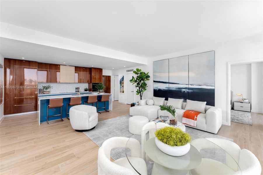 Furnished interior view inside a new home in , Miami (Image 25).