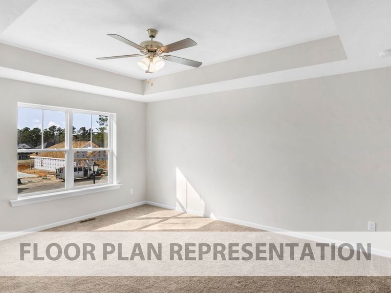 Primary Bedroom Floorplan Representation Photo | The 1580 Plan