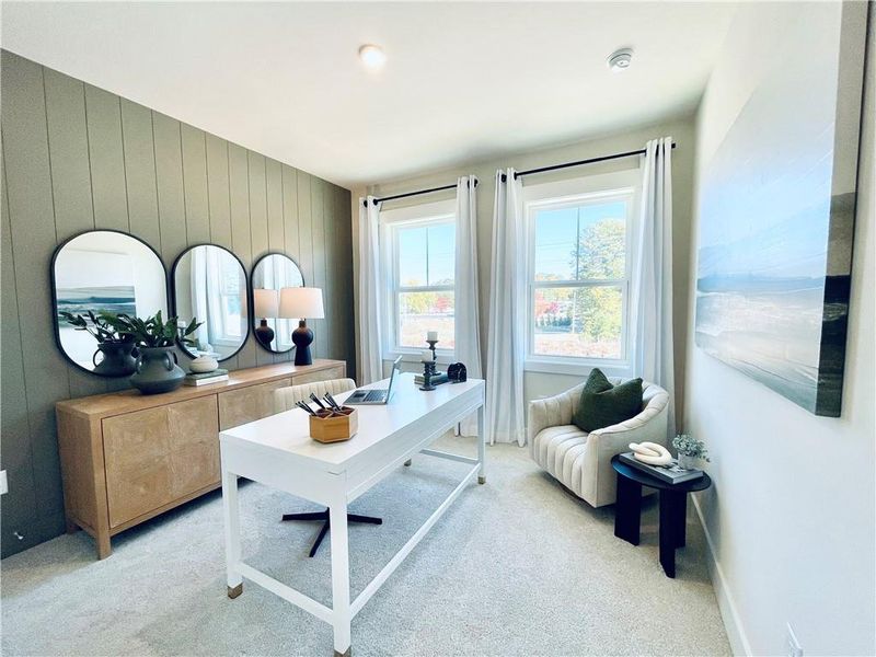 Furnished interior view inside a new home in Towne Village at Suwanee Dam, Sugar Hill (Image 30).