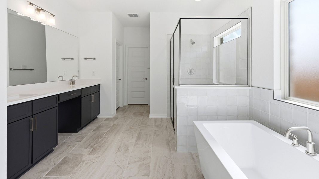 Furnished interior view inside a new home in Oaks at San Gabriel, Georgetown (Image 20).