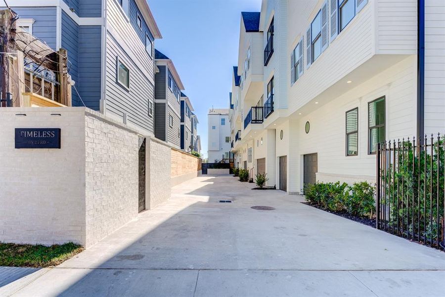 Private driveway to enter the property.