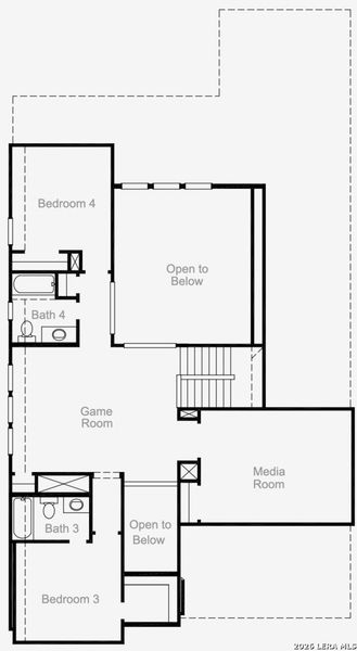2D floor plan layout of this home in Ladera, San Antonio, TX (Image 3). 2D floor plan layout of this home in Ladera, San Antonio, TX (Image 3).