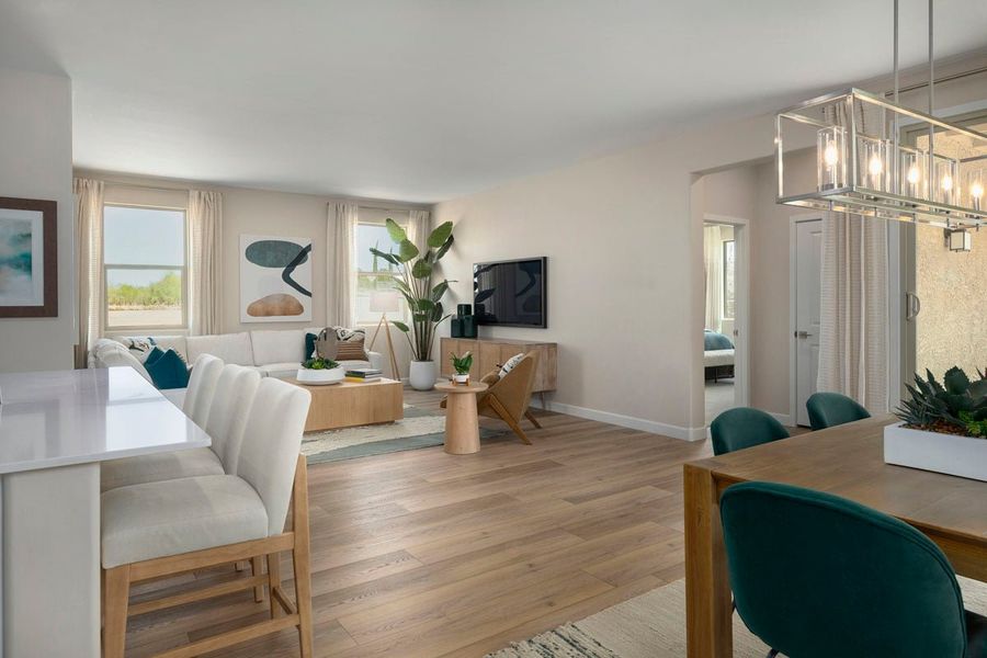 Representative furnished interior of a home built from the Plan 1745 Modeled by KB Home in Wildflower Reserve, Tucson (Image 5).