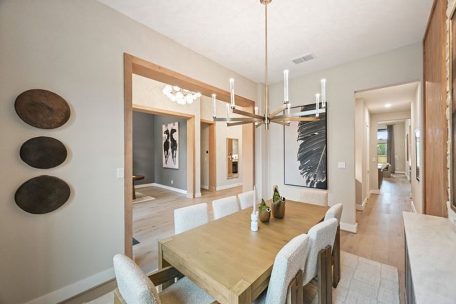 Furnished interior view inside a new home in Wildtree 70', Montgomery (Image 43).