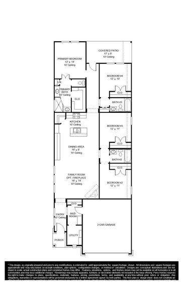 2D floor plan layout of this home in Wildtree, Magnolia, TX (Image 2).