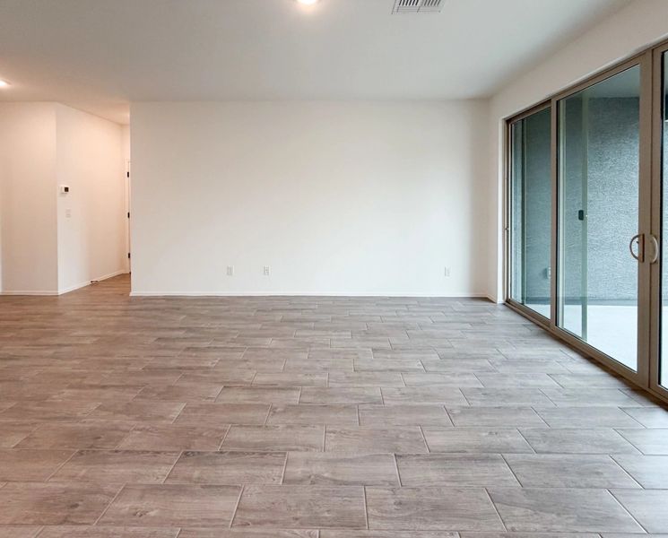Great room with optional 4 panel slider