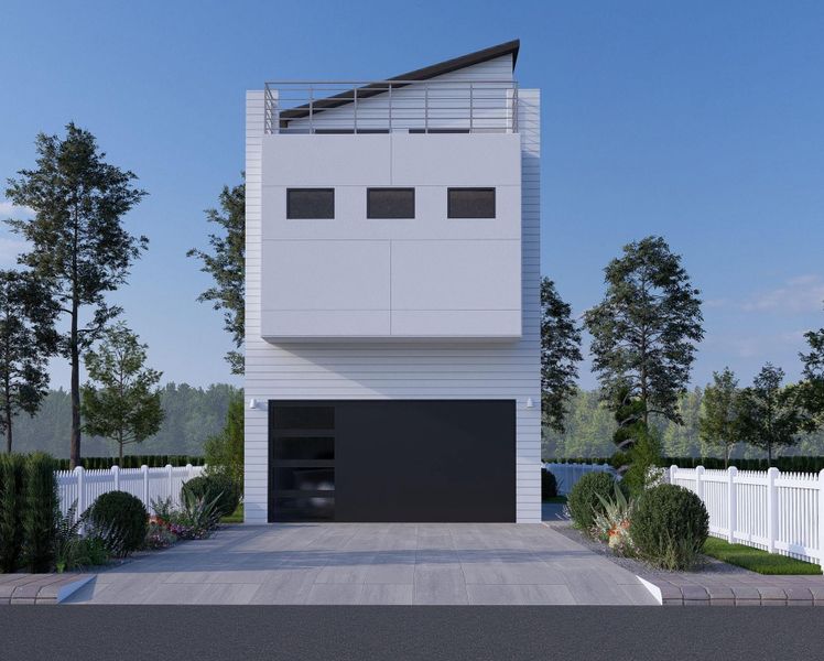 Front exterior of a new home in , Houston, TX, highlighting curb appeal (Image 1). Front exterior of a new home in , Houston, TX, highlighting curb appeal (Image 1).