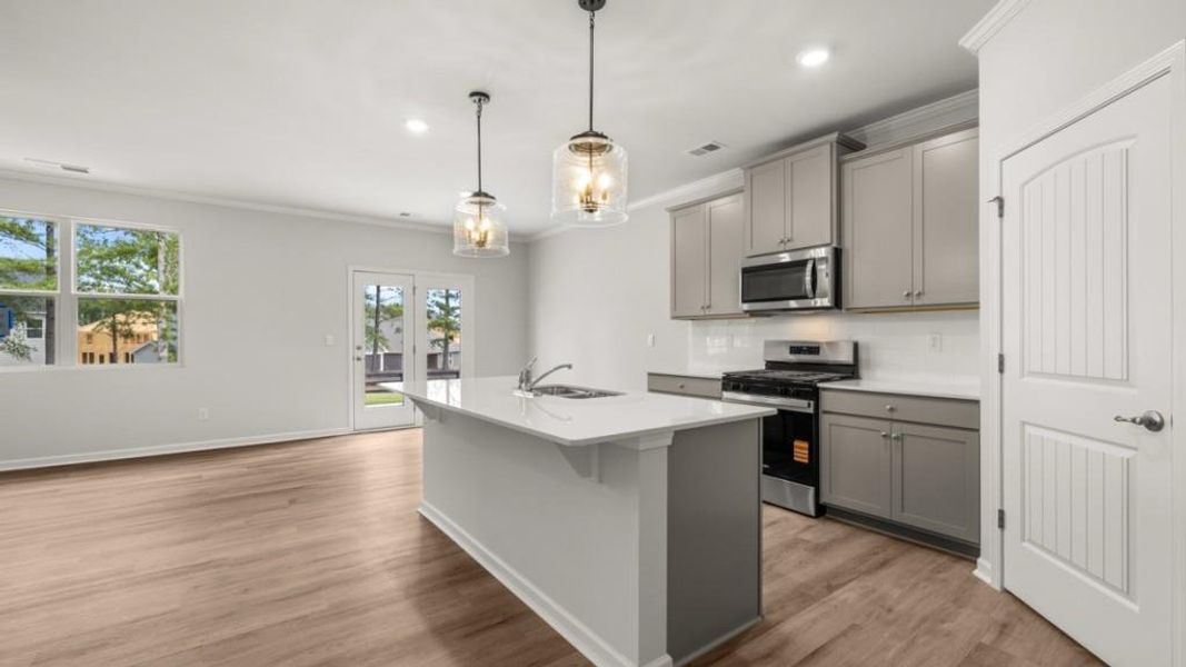 Furnished interior view inside a new home in Fairway 17 at Mirror Lake, Villa Rica (Image 7). Furnished interior view inside a new home in Fairway 17 at Mirror Lake, Villa Rica (Image 7).