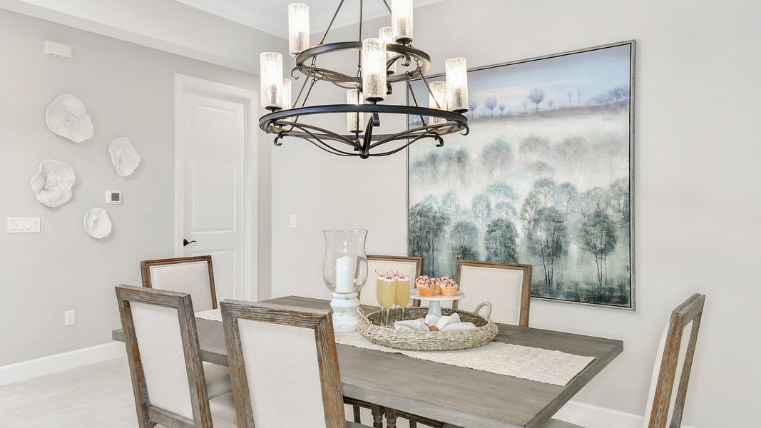 Furnished interior view inside a new home in Esplanade at Tradition, Port St. Lucie (Image 10). Furnished interior view inside a new home in Esplanade at Tradition, Port St. Lucie (Image 10).