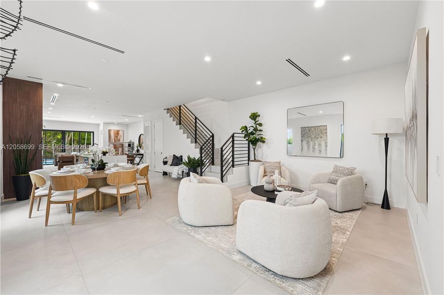Furnished interior view inside a new home in , Miami (Image 10).