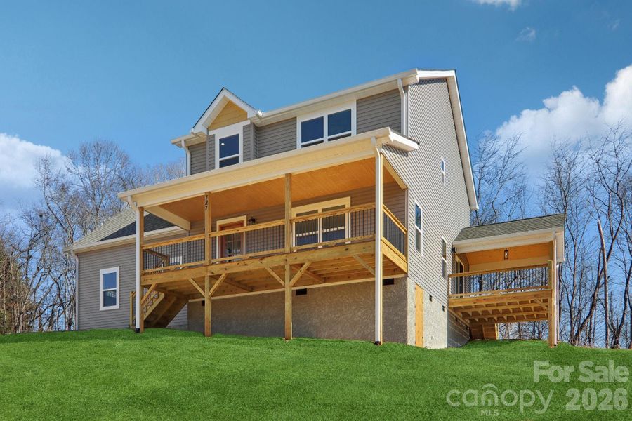 Exterior details and patio area of a home in , Candler (Image 3). Exterior details and patio area of a home in , Candler (Image 3).