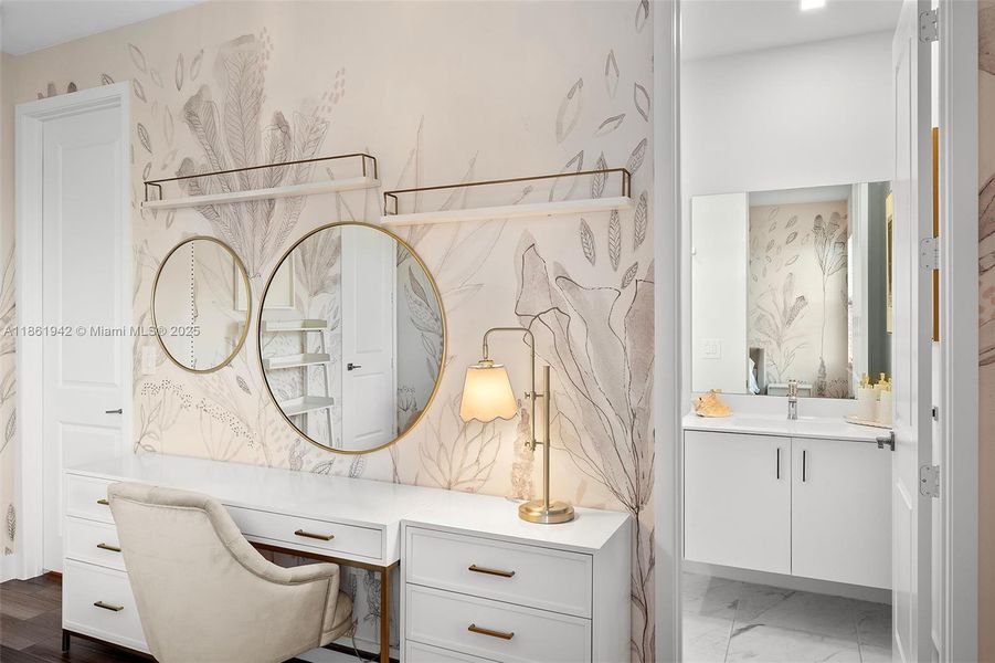 Furnished interior view inside a new home in , Miami (Image 38). Furnished interior view inside a new home in , Miami (Image 38).