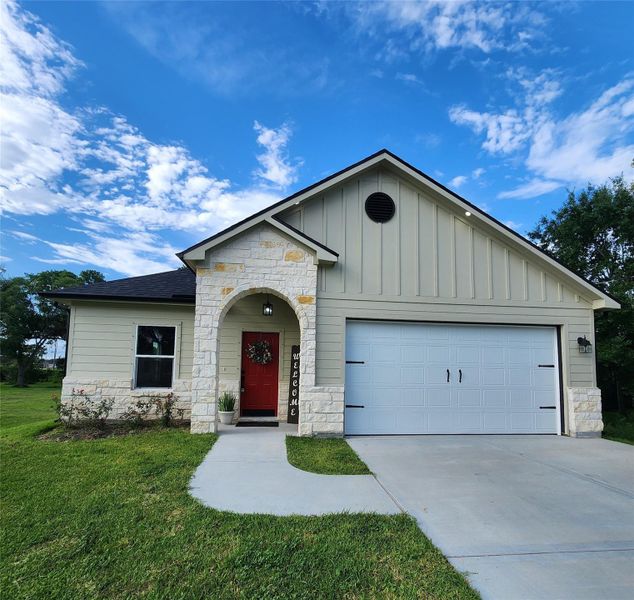 Front exterior of a new home in , West Columbia, TX, highlighting curb appeal (Image 11).