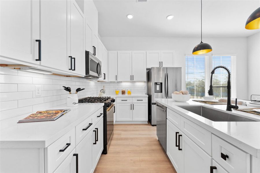 Furnished interior view inside a new home in Jensen Villas, Houston (Image 19).