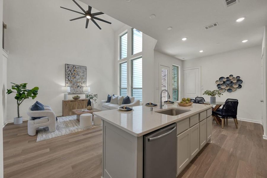 Furnished interior view inside a new home in Woodforest Townhomes, Montgomery (Image 6).