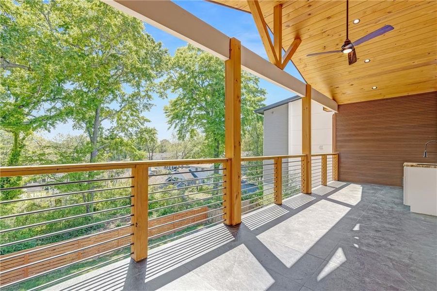 Exterior details and patio area of a home in , Atlanta (Image 31).