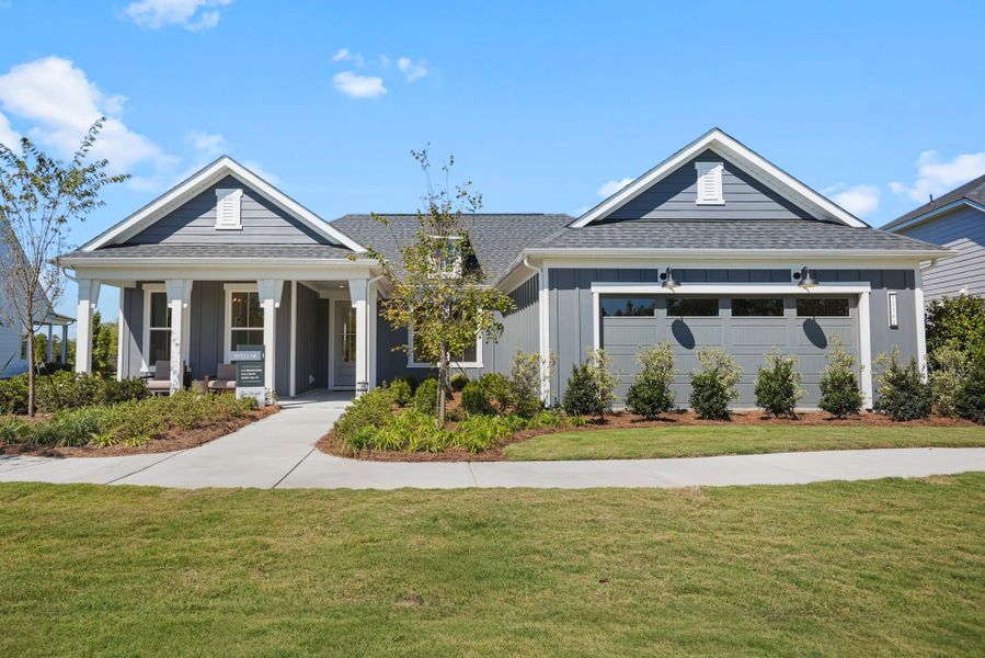 Representative exterior photo of a completed home built from the Stellar by Del Webb in Del Webb Carolina Ridge, Midland, NC (Image 28). Representative exterior photo of a completed home built from the Stellar by Del Webb in Del Webb Carolina Ridge, Midland, NC (Image 28).