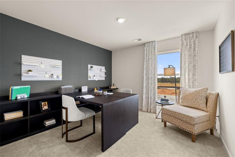 Furnished interior view inside a new home in Locust Grove Station - Cedar Ridge, Locust Grove (Image 32).