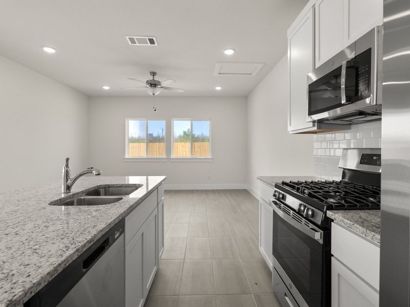 Furnished interior view inside a new home in Saddle Creek Twinhomes, Georgetown (Image 8).