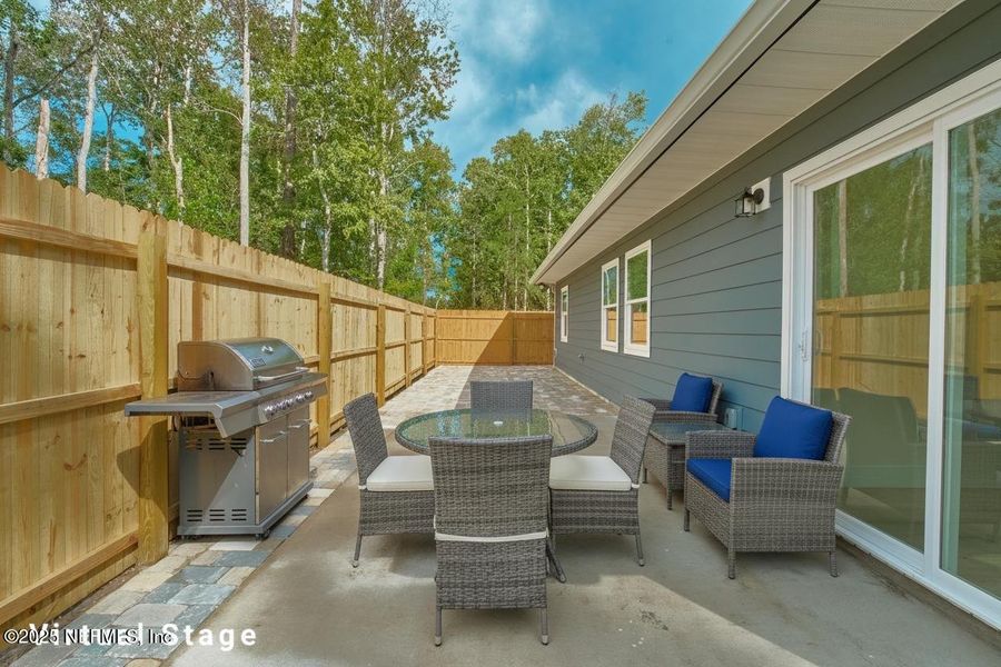 Exterior details and patio area of a home in , Jacksonville (Image 3). Exterior details and patio area of a home in , Jacksonville (Image 3).