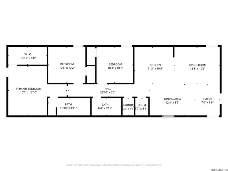 2D floor plan layout of this home in Brookmill, San Antonio, TX (Image 5).