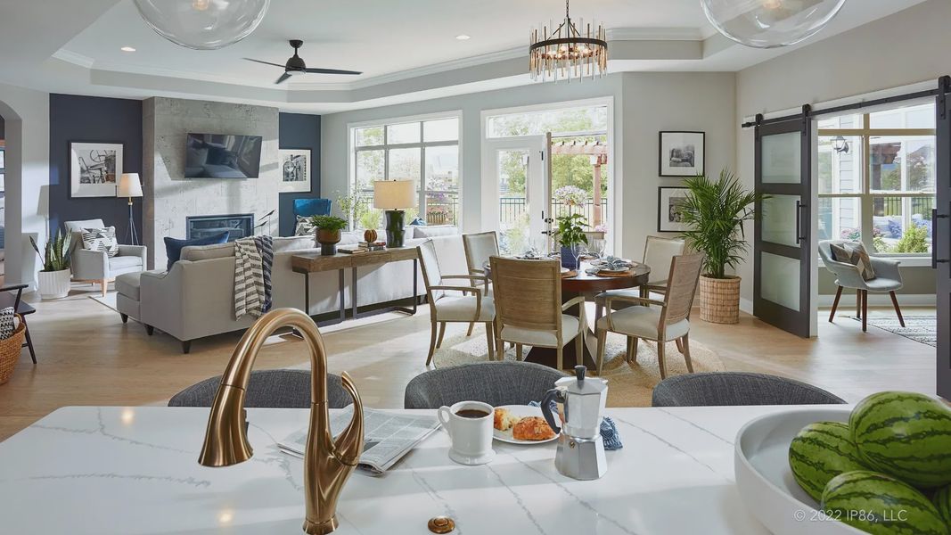 Representative furnished interior of a home built from the Promenade by Epcon Communities in The Courtyards at Oak Grove, Durham (Image 9). Representative furnished interior of a home built from the Promenade by Epcon Communities in The Courtyards at Oak Grove, Durham (Image 9).