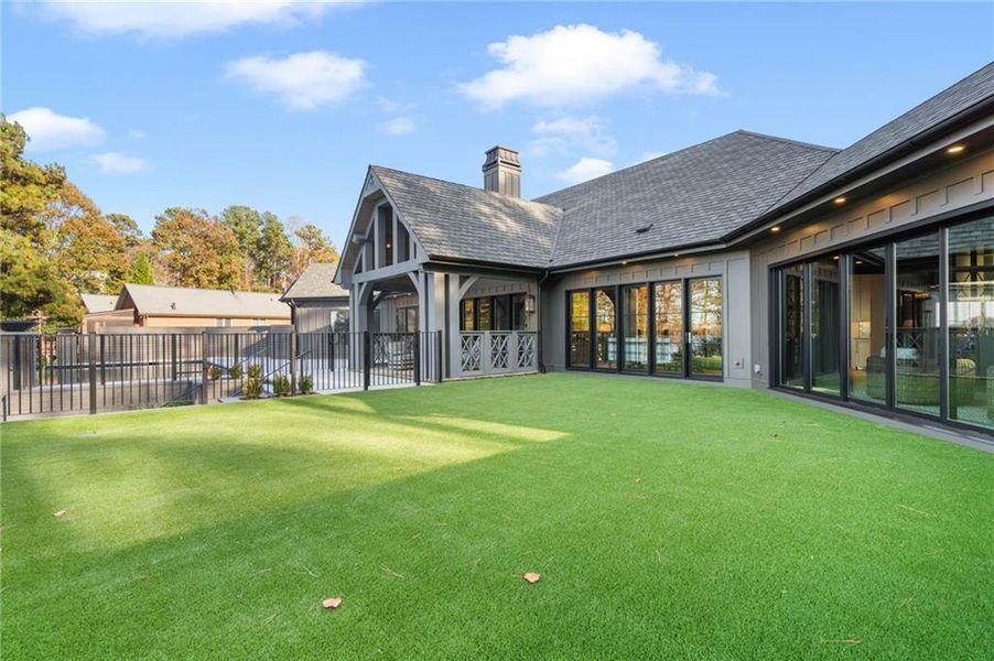 Exterior details and patio area of a home in , Flowery Branch (Image 39).