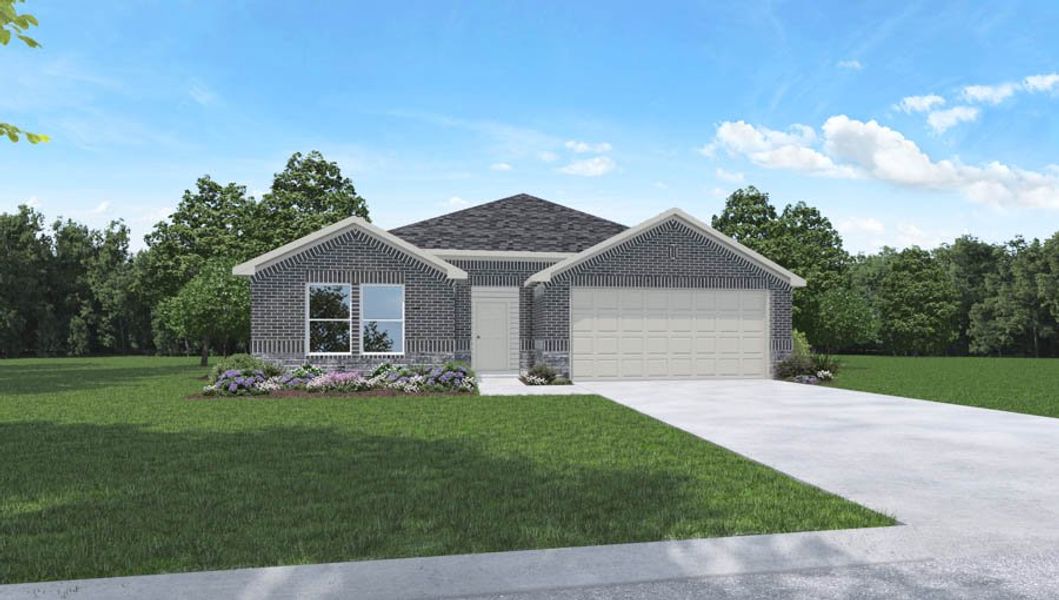 Representative exterior photo of a completed home built from the Huntsville by D.R. Horton in Marlow Lake, Texas City, TX (Image 23). Representative exterior photo of a completed home built from the Huntsville by D.R. Horton in Marlow Lake, Texas City, TX (Image 23).