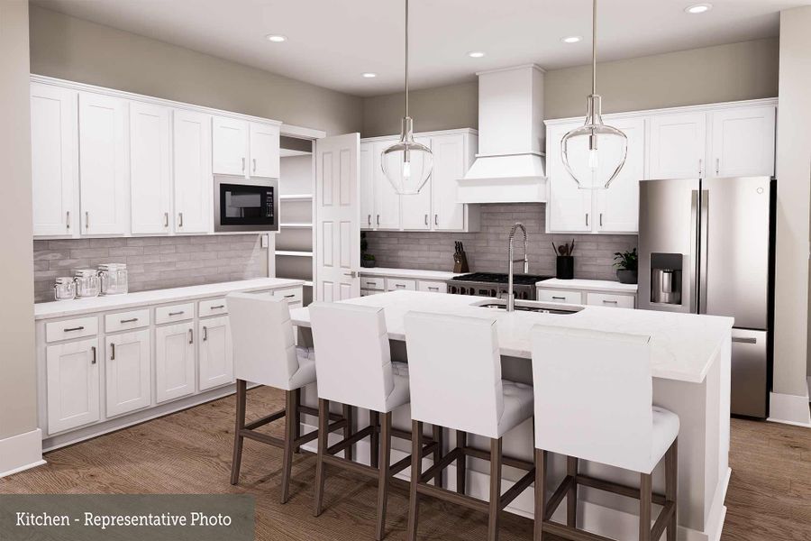 Representative furnished interior of a home built from the The Harkins by David Weekley Homes in Easthaven at Bridgeland Central - Horizon Collection, Cypress (Image 5).