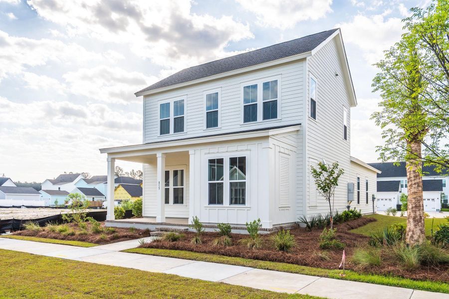 Front exterior of a new home in Nexton, Summerville, SC, highlighting curb appeal (Image 2). Front exterior of a new home in Nexton, Summerville, SC, highlighting curb appeal (Image 2).