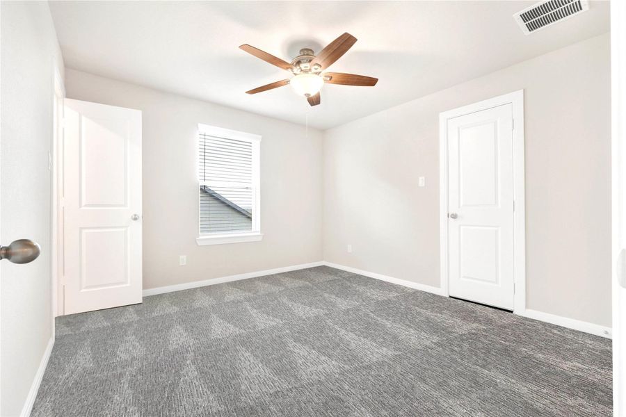 Upgraded carpet in secondary bedrooms