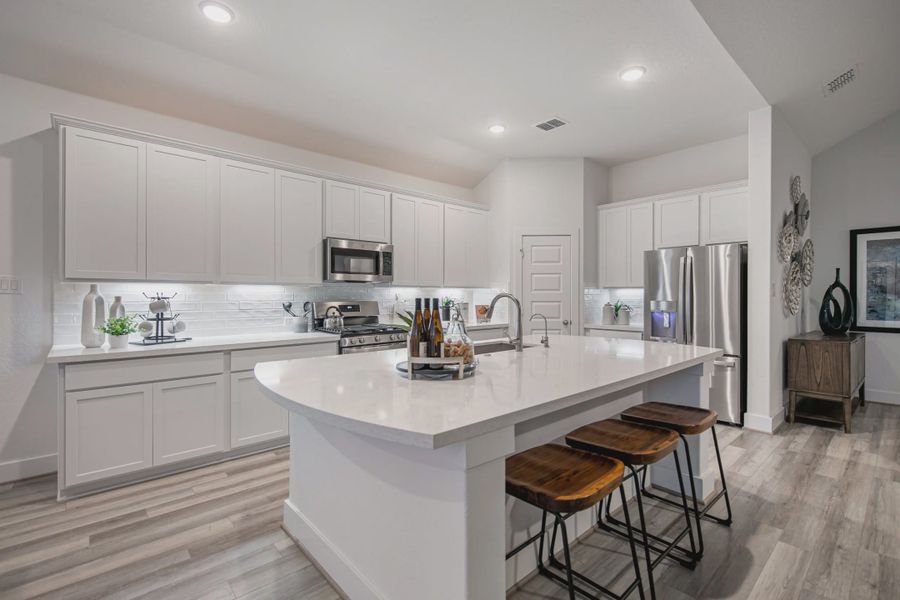 Representative furnished interior of a home built from the Brandy by Chesmar Homes in Stillwater Ranch, San Antonio (Image 5).