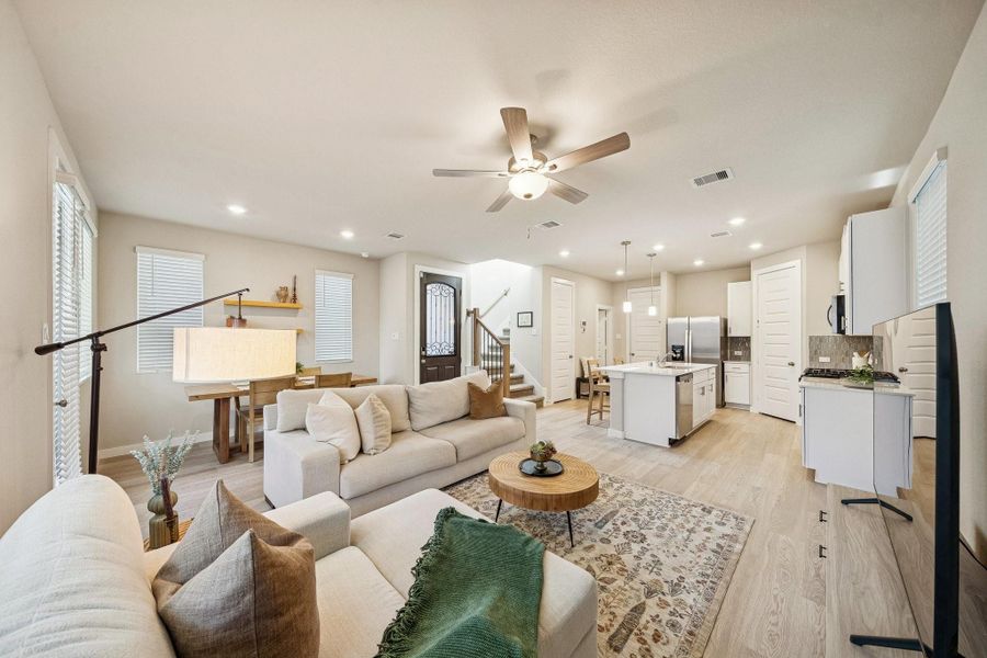 Furnished interior view inside a new home in Spring Brook Village - City Series, Houston (Image 8).