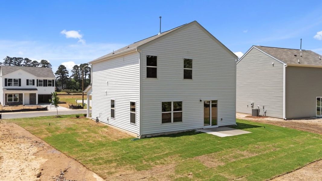 Exterior details and patio area of a home in Jetstream Park, Wilson (Image 3).